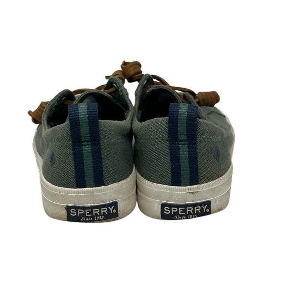 SPERRY green canvas Crest Vibe DUCK MONTAN Sneaker Size 6 - Picture 3 of 11